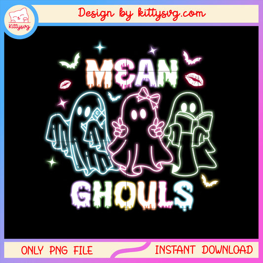 Mean gouls halloween ghost design png, halloween decorations png