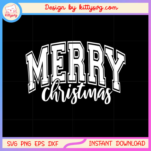 Merry christmas basic font design svg, christmas day svg