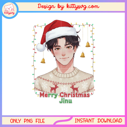 Merry christmas jinu saja boys kpop art png, saja boys jinu png