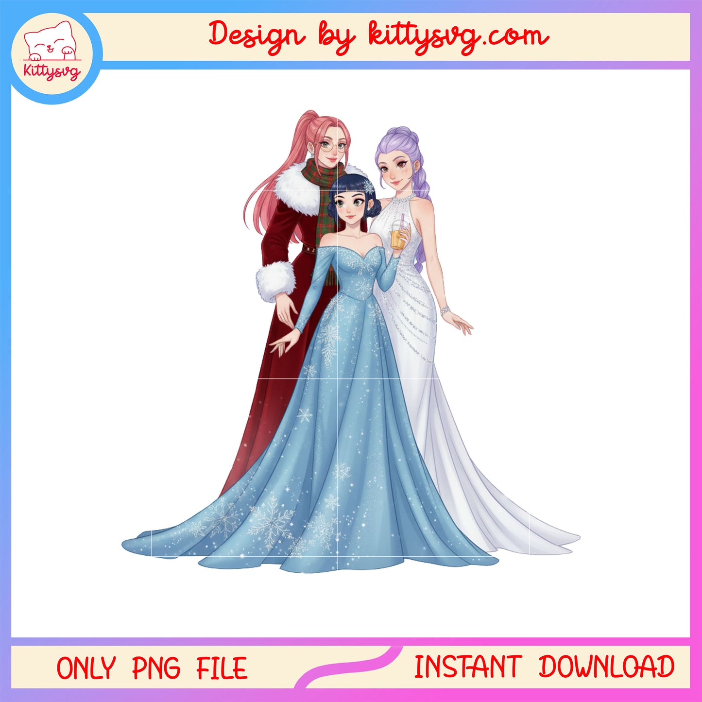 Merry christmas queen huntrix kpop graphic png, huntrix png