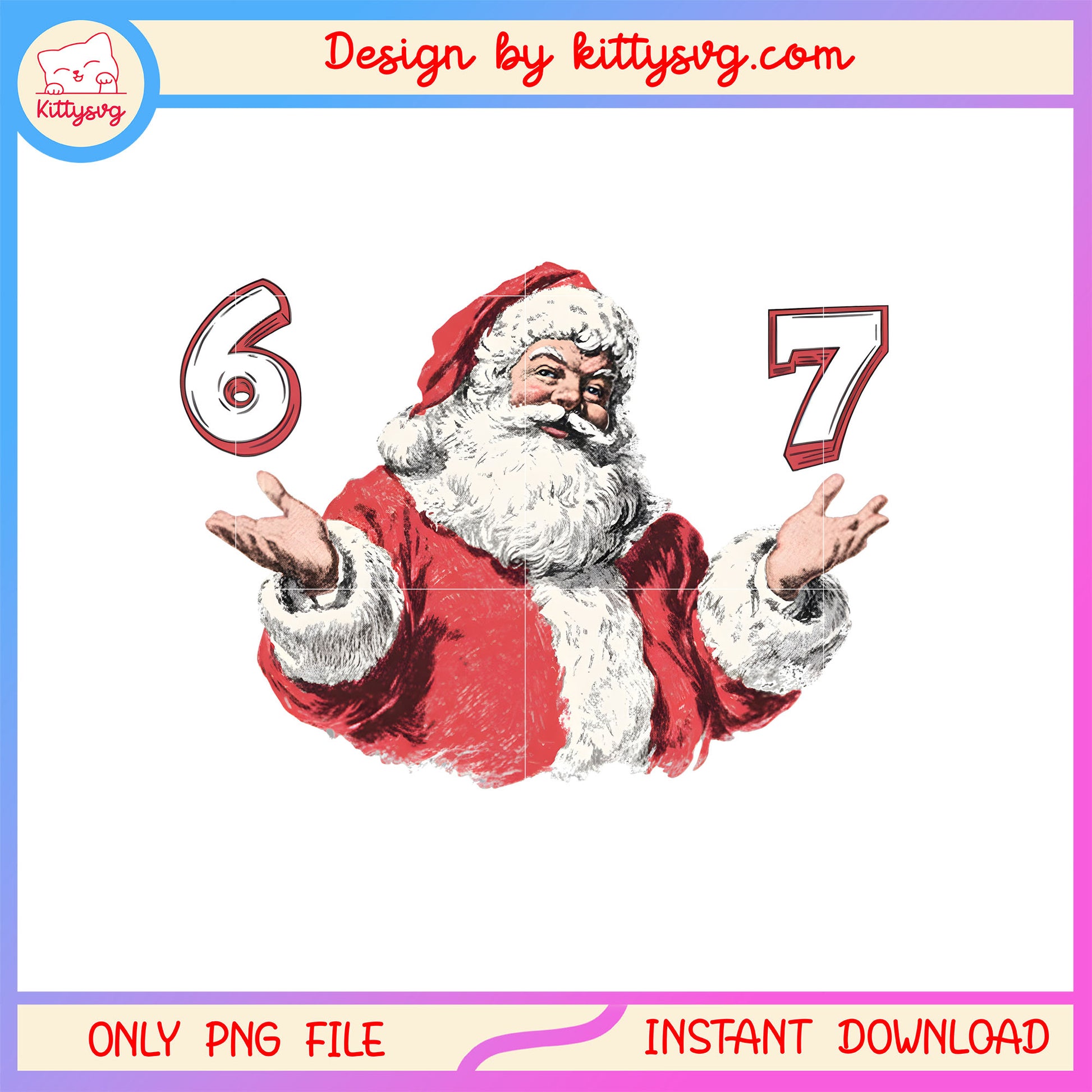 Merry christmas santa 67 design png, santa claus png, christmas png