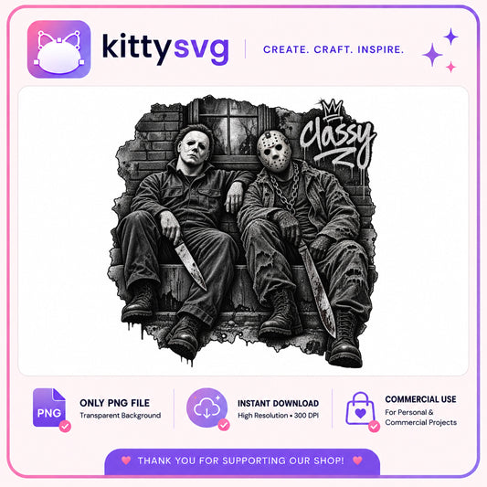 Michael Myers And Jason Voorhees PNG, Horror Halloween PNG, Classy PNG