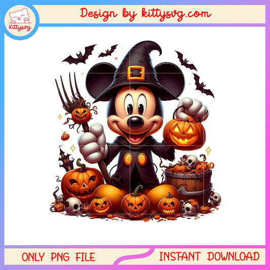 Micke mouse halloween pumpkin png, disney mickey mouse png