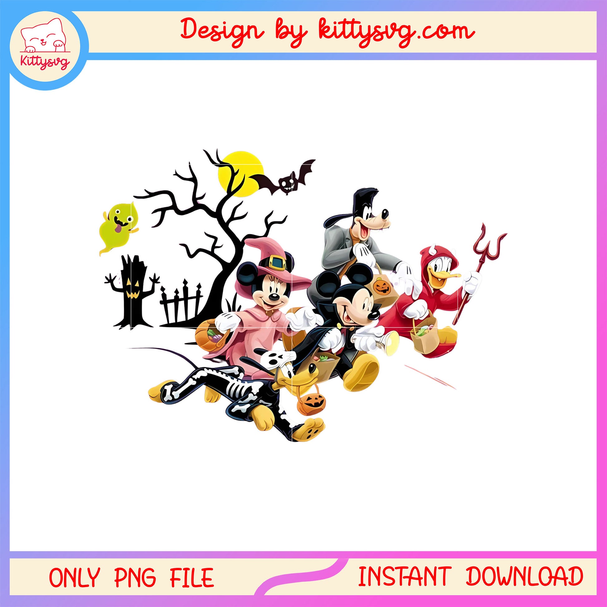 Mickey's friends halloween costumes png, mickey's friends png