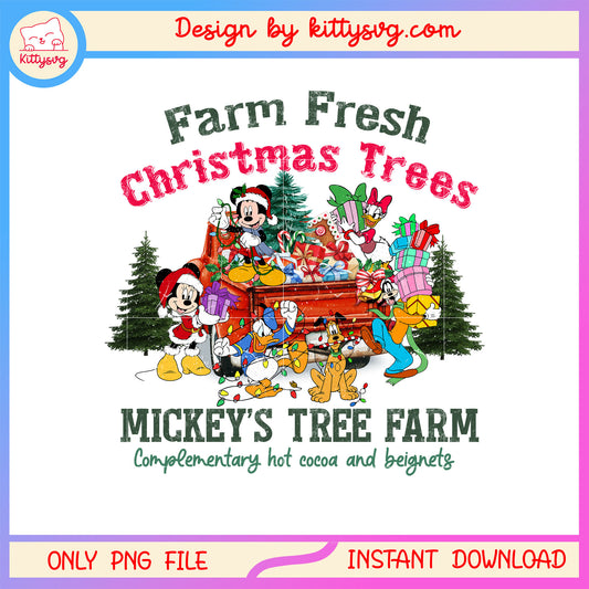 Mickey's tree farm christmas disney png, happy christmas images png