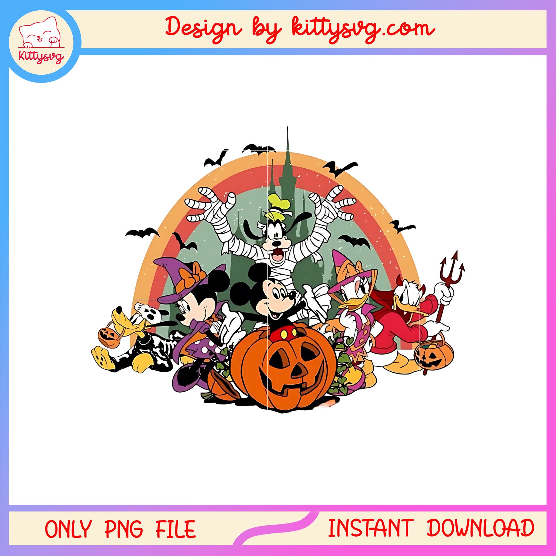 Mickey and friends halloween horror nights png, pumpkin png