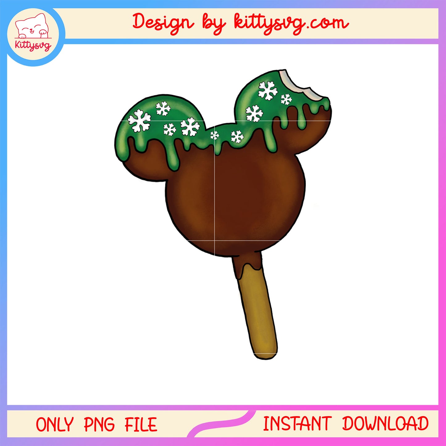 Mickey ear christmas socola ice cream png, merry christmas pics png