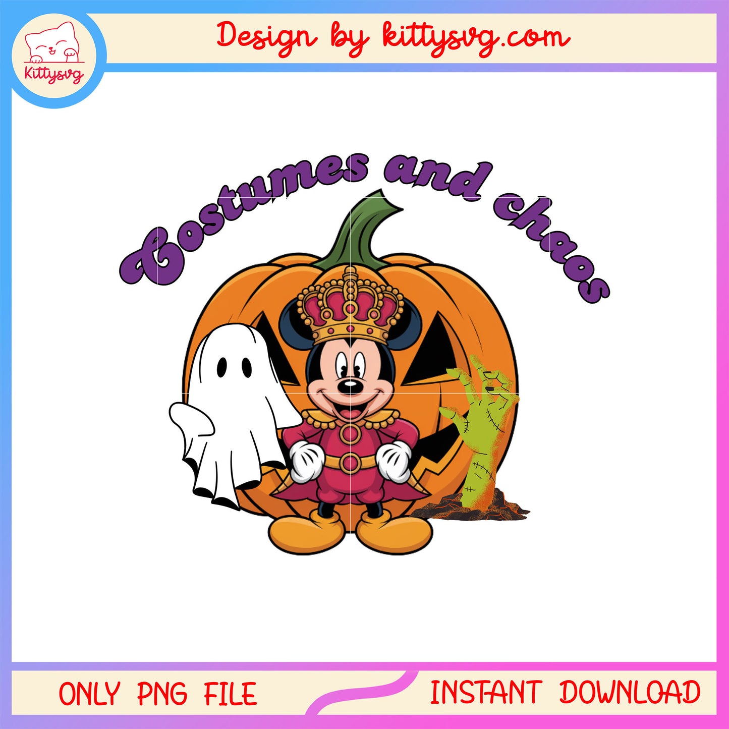 Mickey king pumpkin costumes and chaos png, mickey disney png