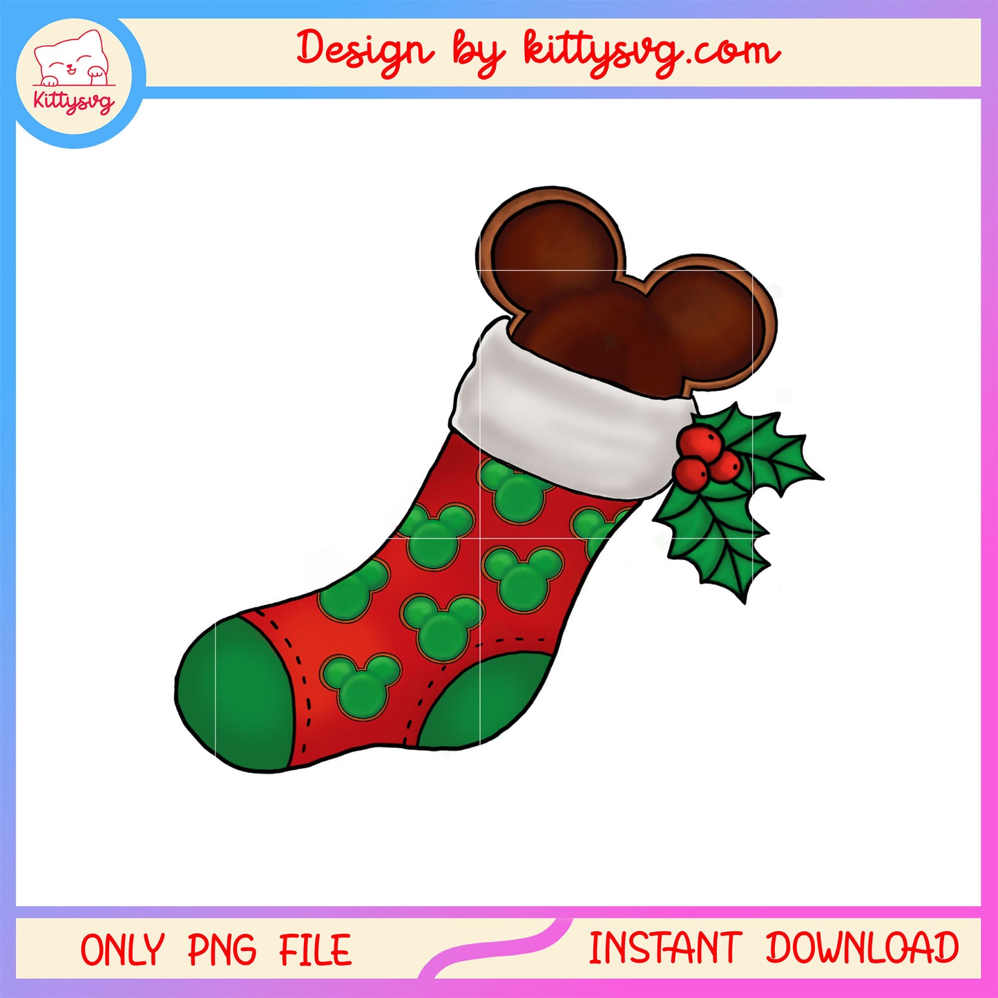 Mickey mouse christmas socks disney png, mickey ears png