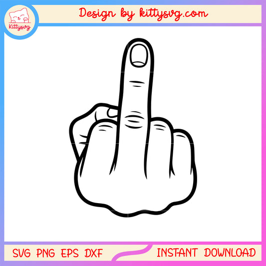 Middle finger duck you picture design svg, fuck you svg