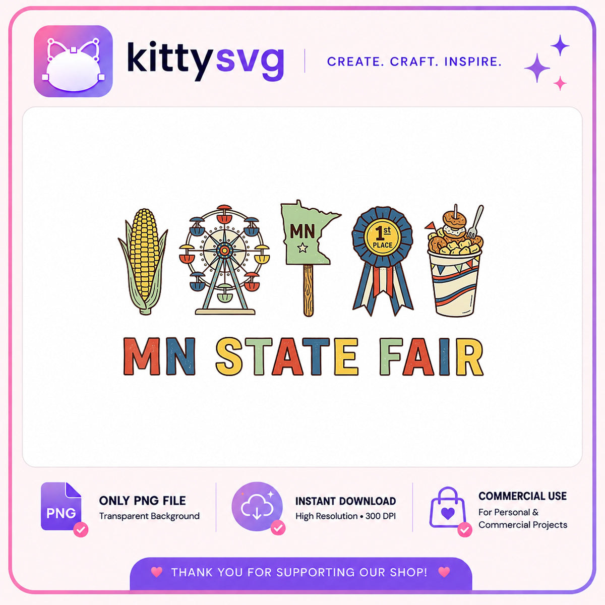 Minnesota State Fair PNG, MN State Fair Clipart, Summer Fair PNG
