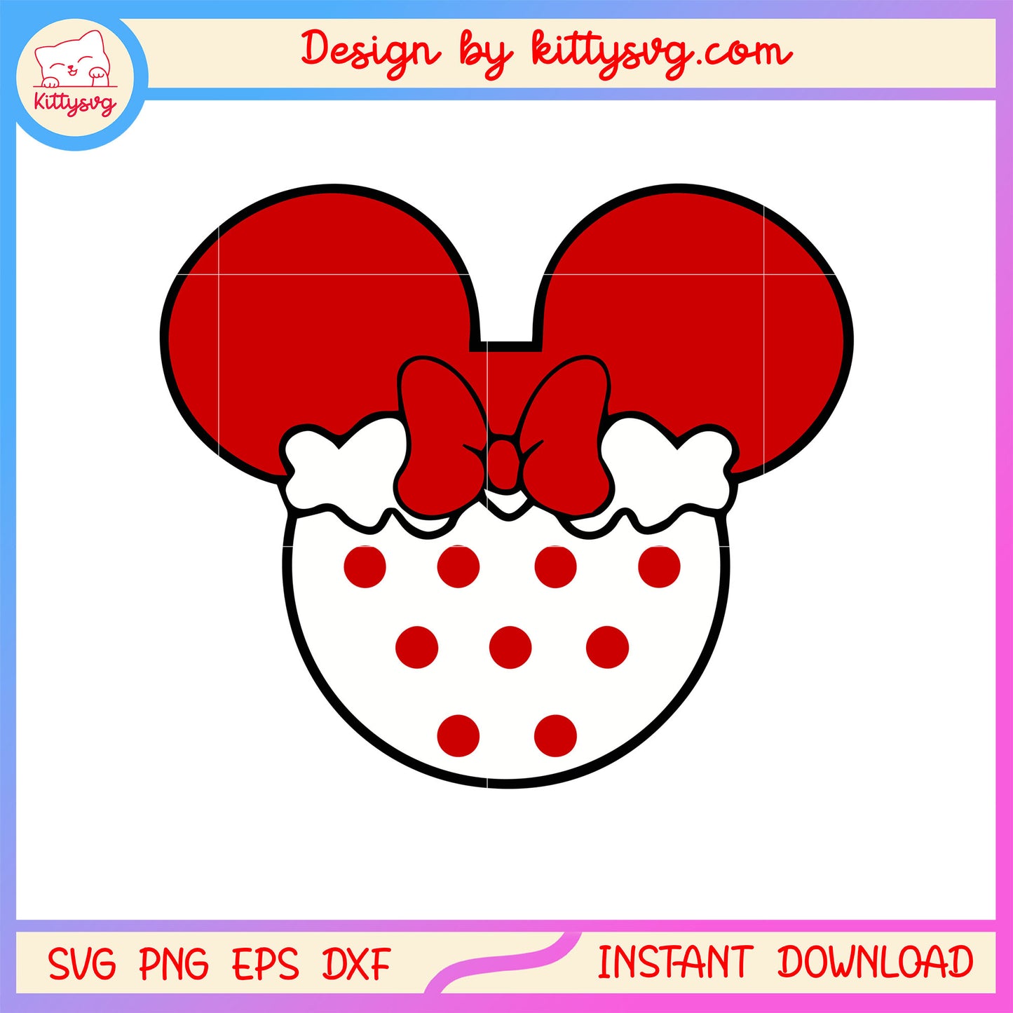 Minnie disney christmas white red svg, christmas in disney svg