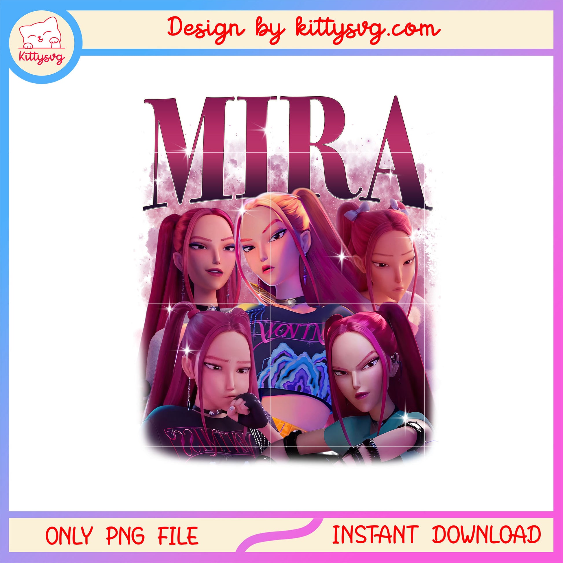 Mira huntrix member design png, mira from kpop demon hunters png