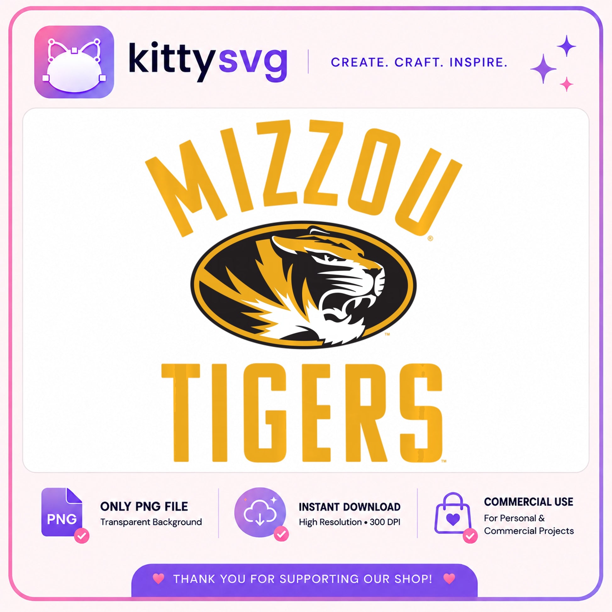 Mizzou Tigers PNG, Missouri Tigers Logo, College Football PNG