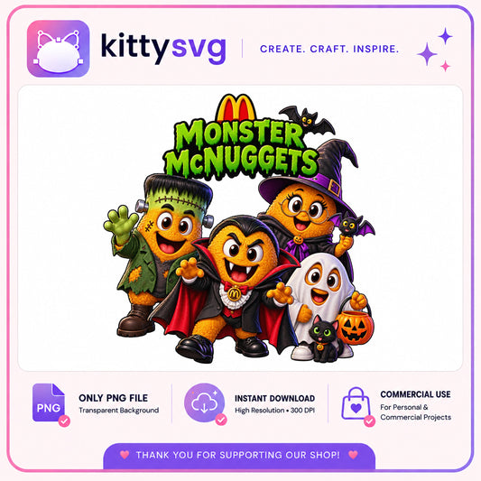 Monster McNuggets Halloween PNG, Mcdonalds Halloween PNG, Spooky Nuggets PNG