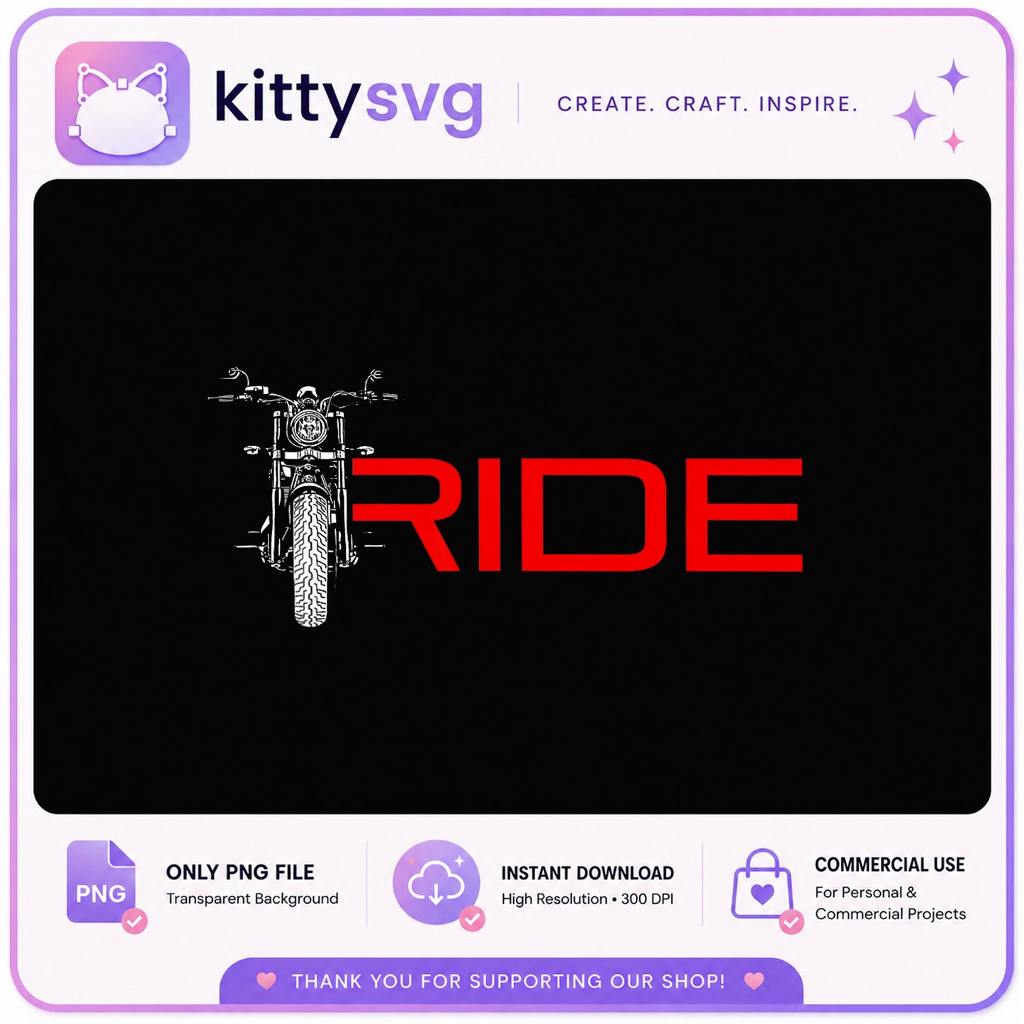 Motorcycle Ride PNG, Biker SVG PNG, Motorbike Rider PNG