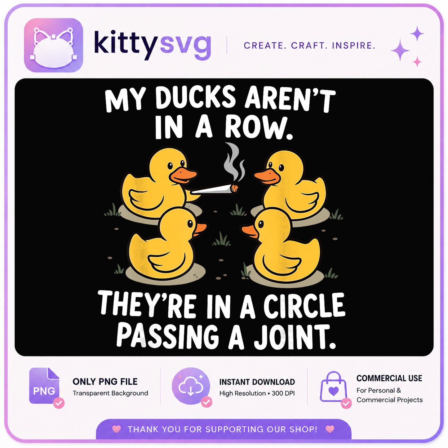 My Ducks Arent In A Row Funny Duck PNG, Sarcastic PNG, Humor PNG