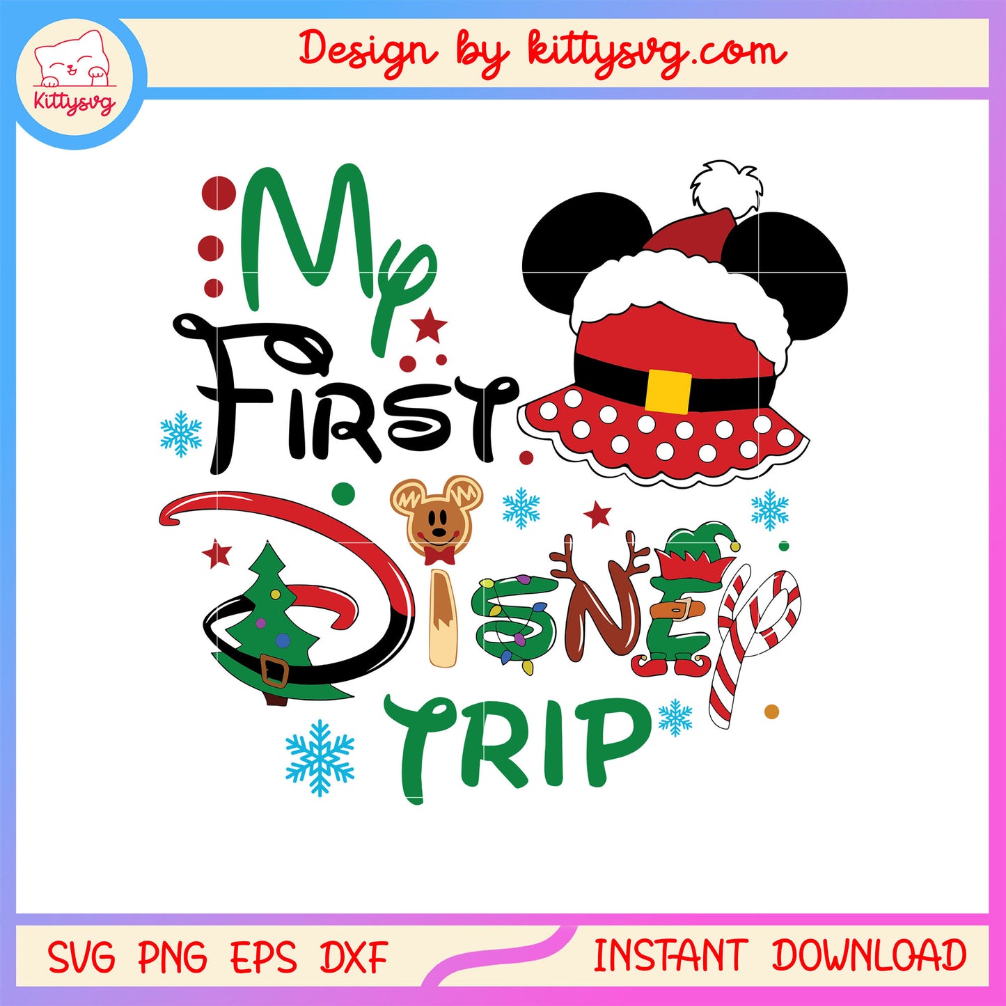 My first disney trip mickey hat christmas svg, mickey character svg