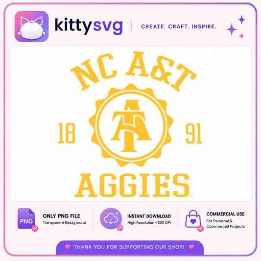 NC A&T Aggies PNG, North Carolina Aggies Logo PNG, HBCU PNG