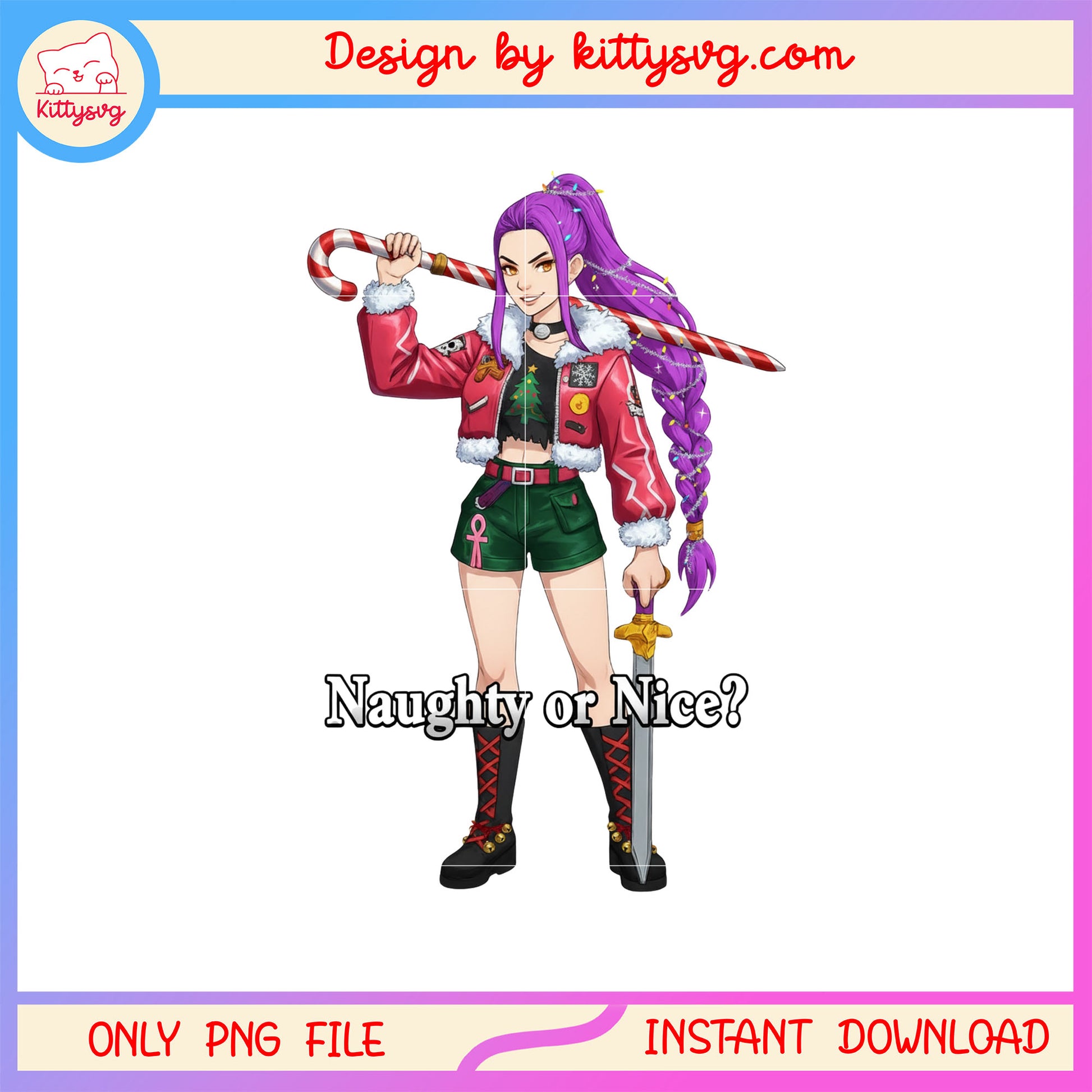 Naughty or nice rumi huntrix kpop band png, rumi huntrix png