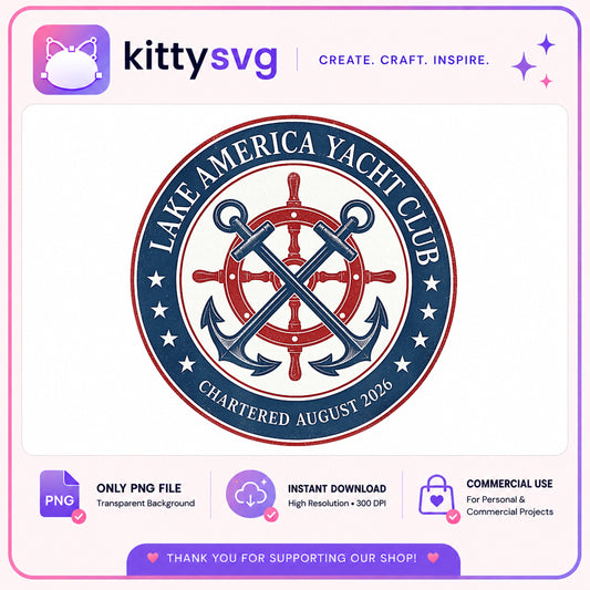 Nautical Yacht Club PNG, Anchor Ship Wheel PNG, Lake America PNG