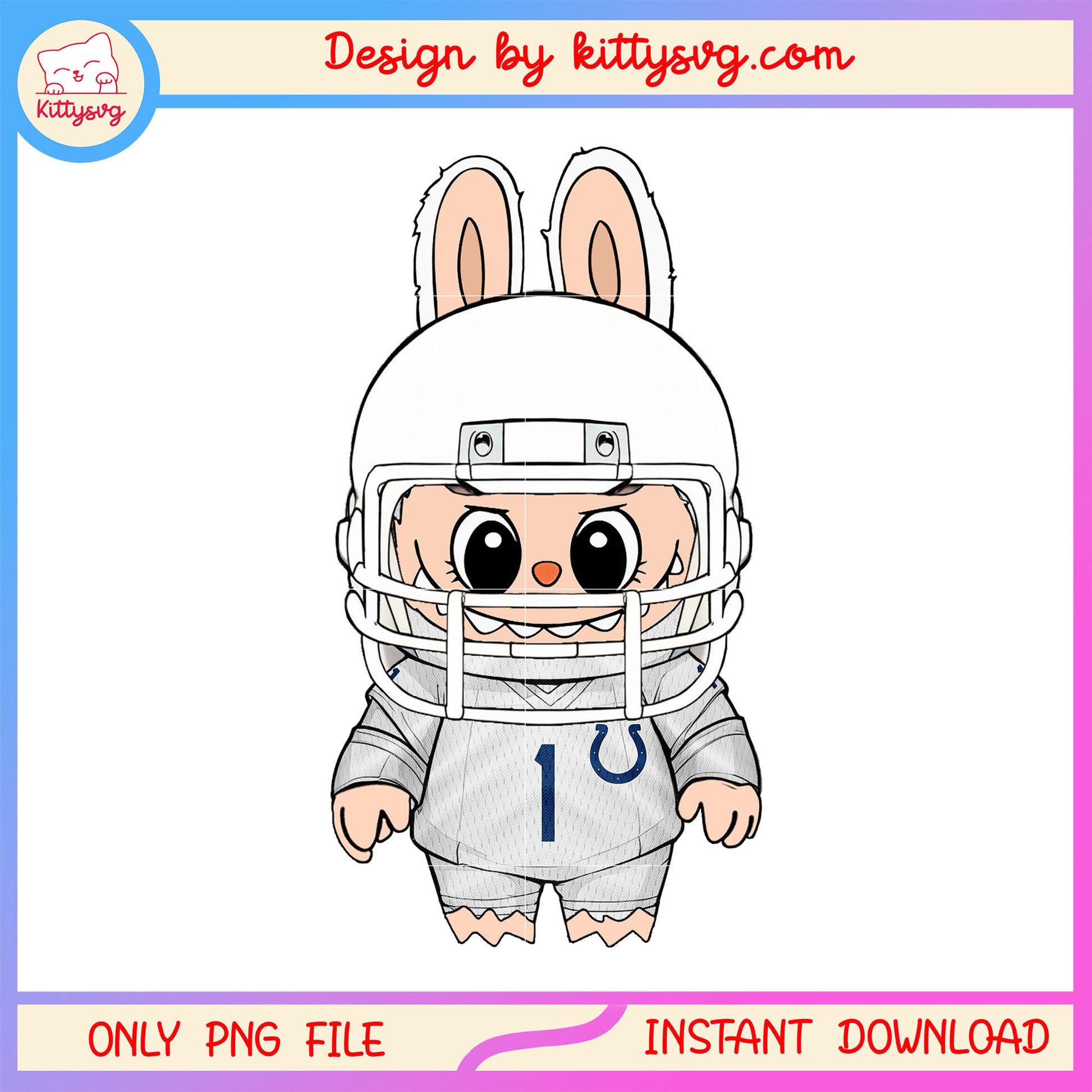 Ncaa team indianapolis colts labubu doll clothes png, indianapolis colts png
