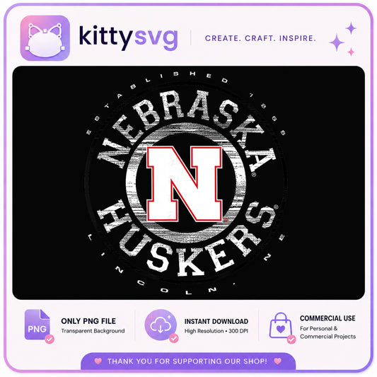 Nebraska Huskers PNG, Huskers Football Logo, Vintage Huskers PNG