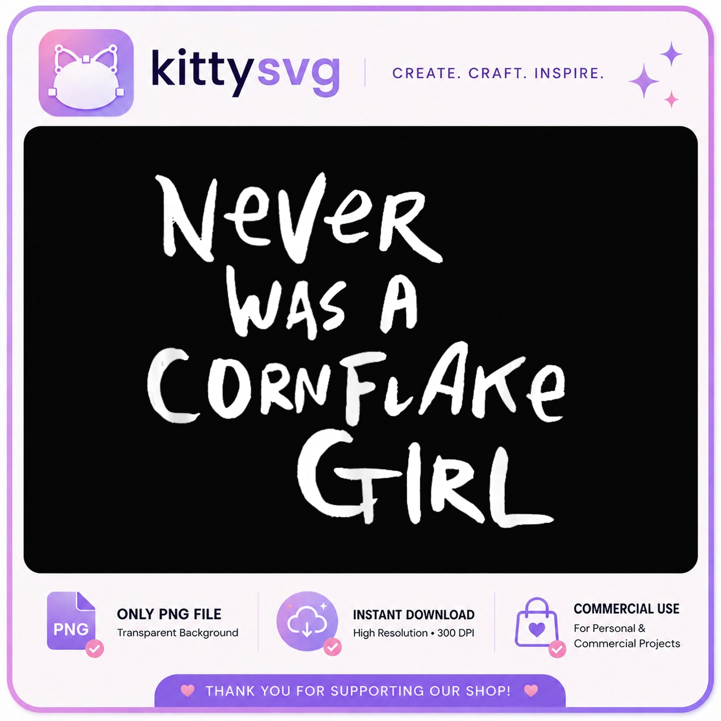 Never Was A Cornflake Girl PNG, Tori Amos Quote, Music PNG