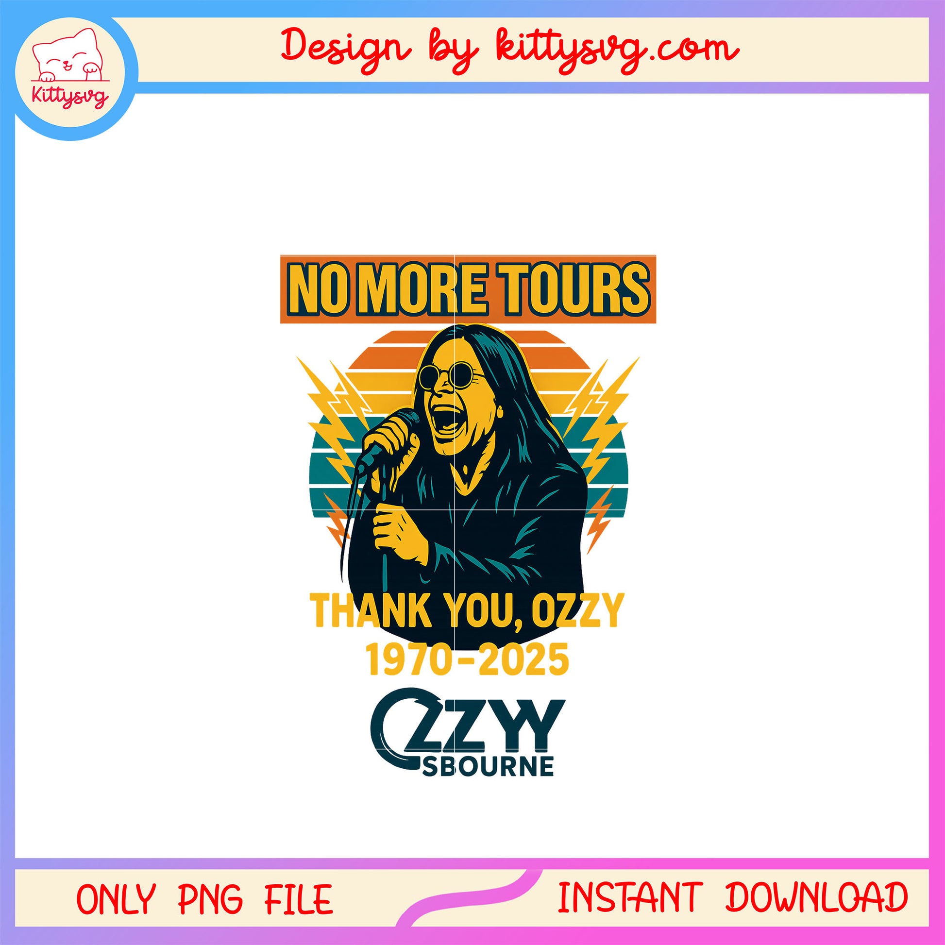 No more tours thank you ozzy png, rip ozzy osbourne png