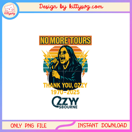 No more tours thank you ozzy png, rip ozzy osbourne png