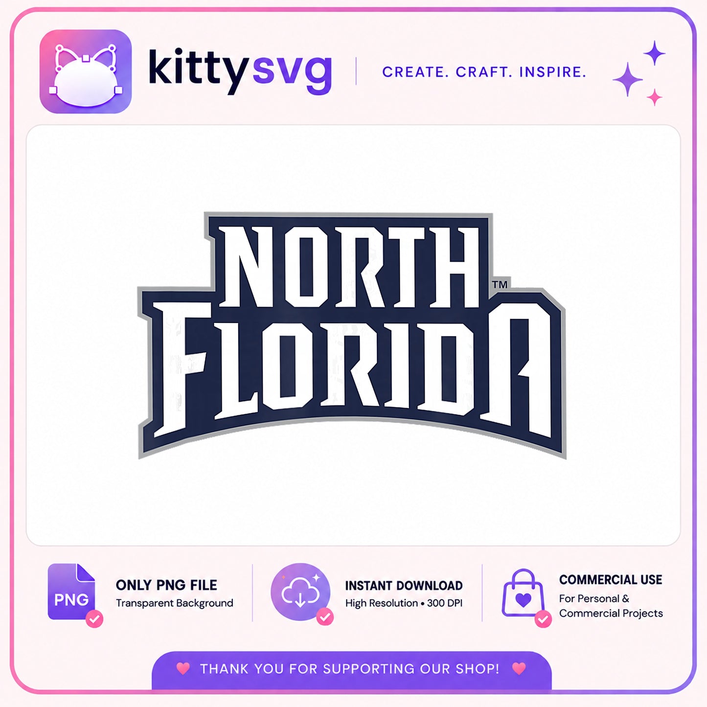 North Florida Ospreys PNG, UNF Logo PNG, College Sports PNG