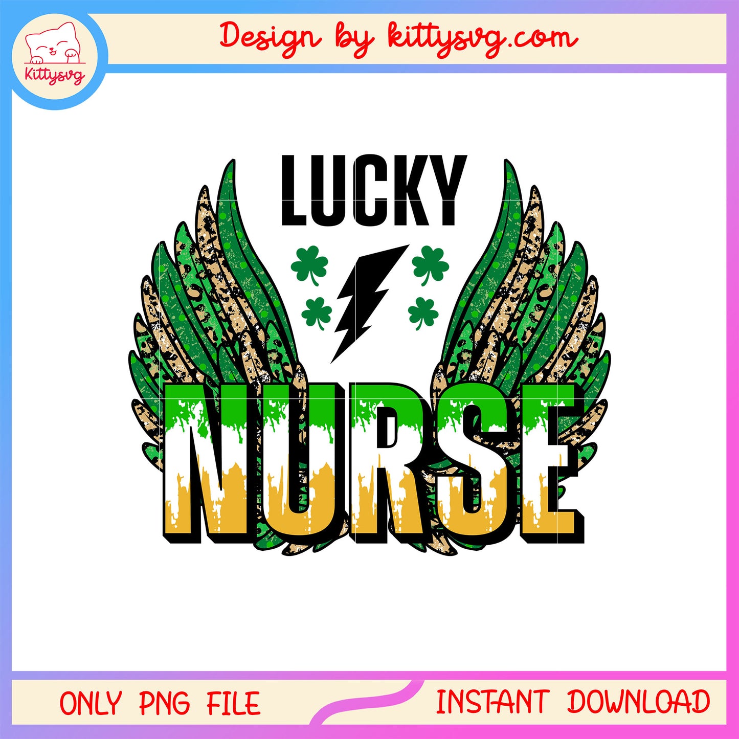 Nurse angel st patrick's png, happy st patrick's day​​ png