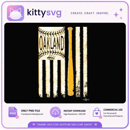 Oakland Baseball Flag PNG, Baseball Bat American Flag, Sport PNG