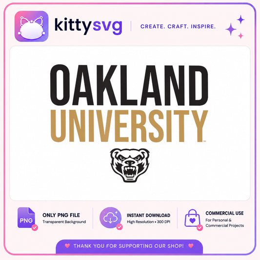 Oakland University Golden Grizzlies PNG, OU Bears Logo, College PNG
