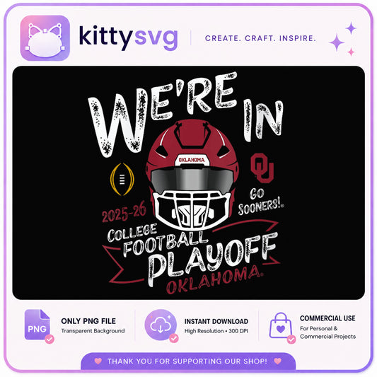 Oklahoma Sooners College Football Playoff PNG, Go Sooners PNG, Football PNG