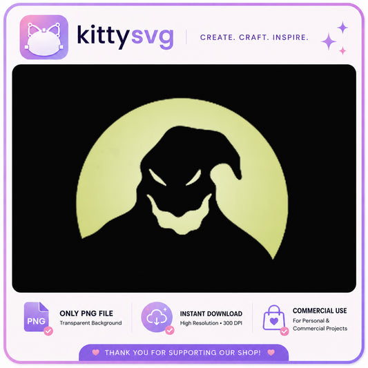 Oogie Boogie Silhouette PNG, Nightmare Before Christmas PNG, Halloween PNG