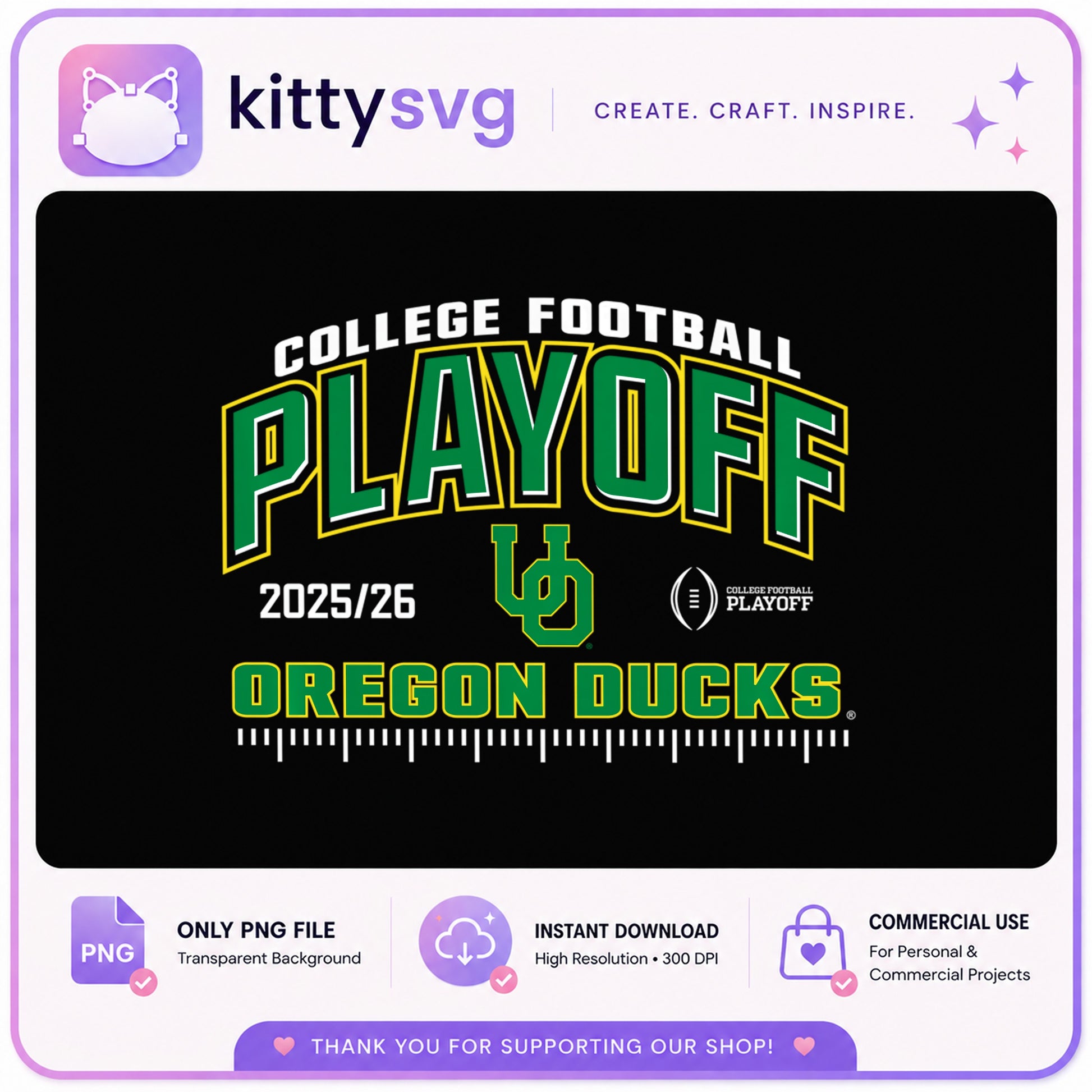 Oregon Ducks College Football Playoff 2025 PNG, CFP PNG, Football PNG