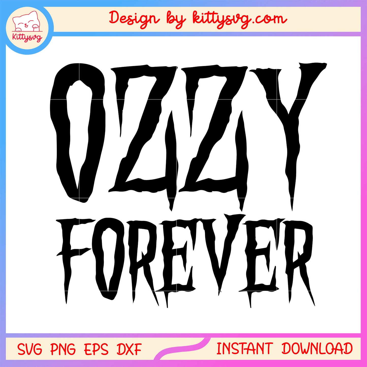 Ozzy forever font logo design svg, ozzy forever svg, ozzy osbourne svg