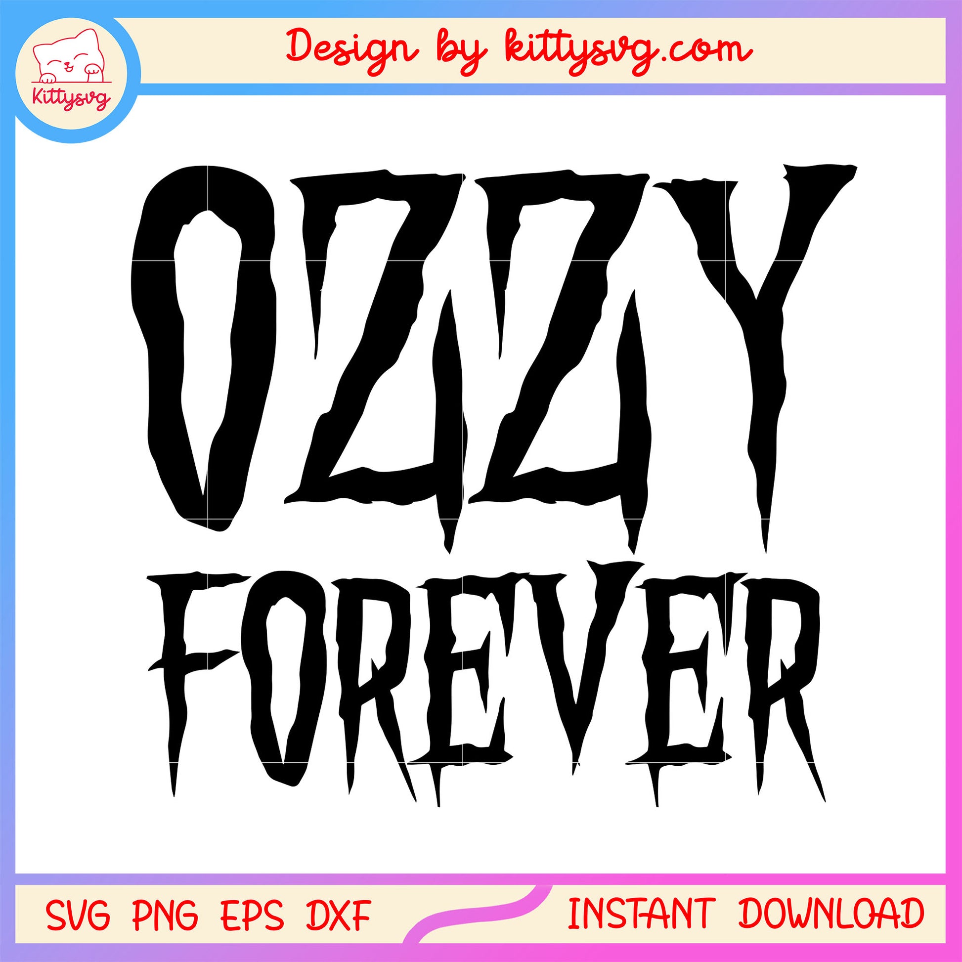 Ozzy forever font logo design svg, ozzy forever svg, ozzy osbourne svg