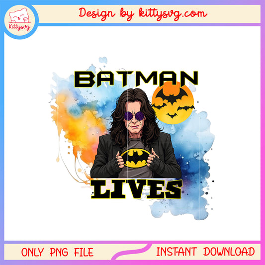 Ozzy osbourne batman lives design png, ozzy osbourne png