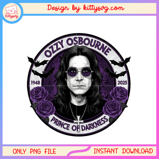 Ozzy osbourne prince of darkness logo png, rip ozzy osbourne png