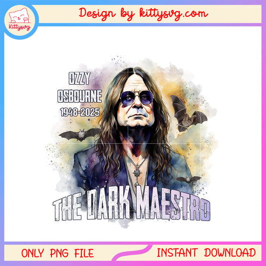 Ozzy osbourne the dark maestro watercolor art png, the dark maestro png