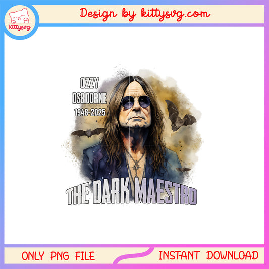 Ozzy osbourne the  dark maestro watercolor png, ozzy osbourne png