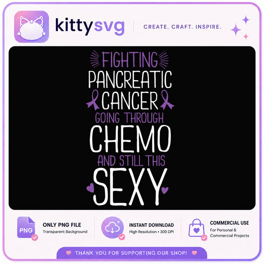Pancreatic Cancer Awareness PNG, Chemo Fighter, Cancer PNG