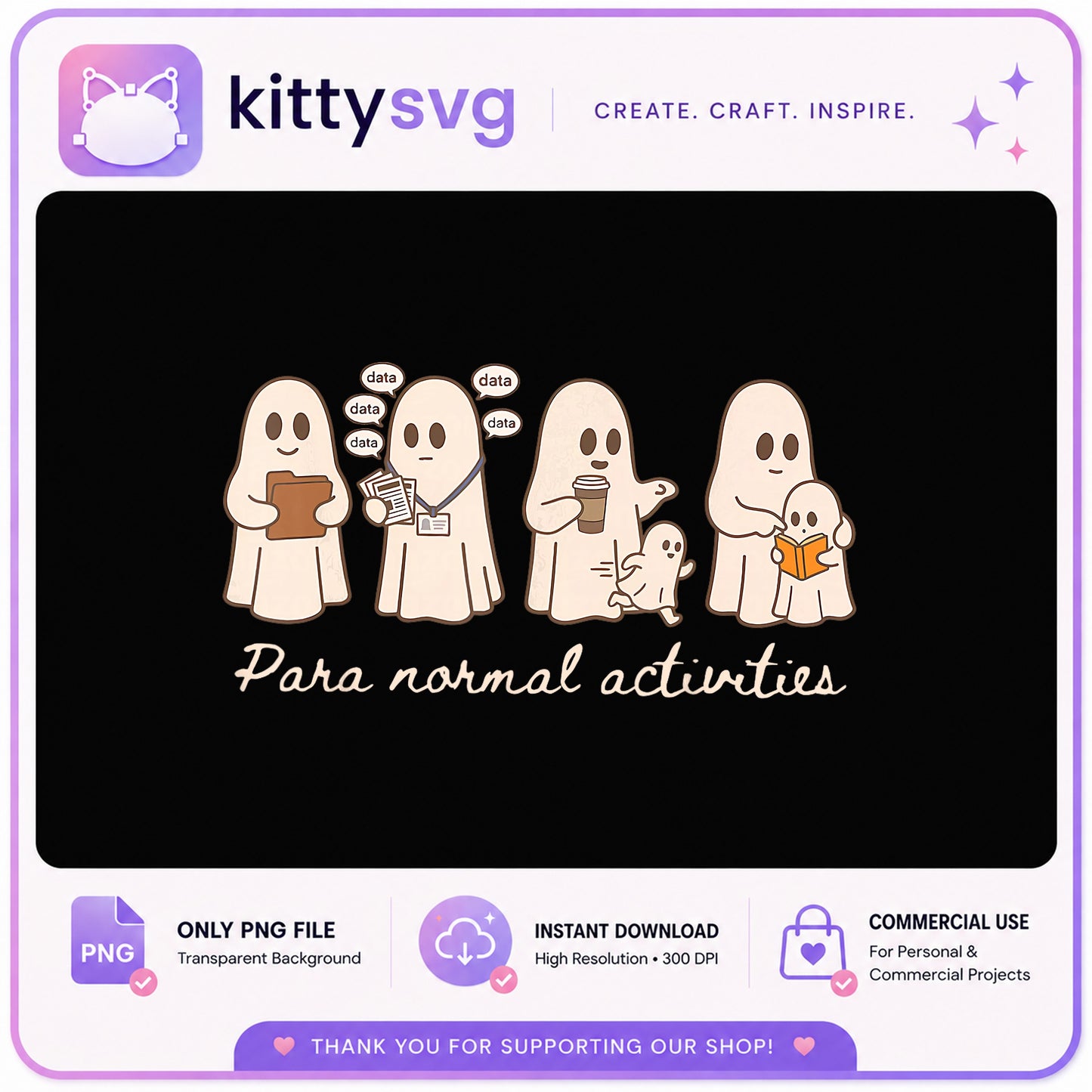 Para Normal Activities Ghost PNG, Funny Halloween Ghost PNG, Spooky Season PNG