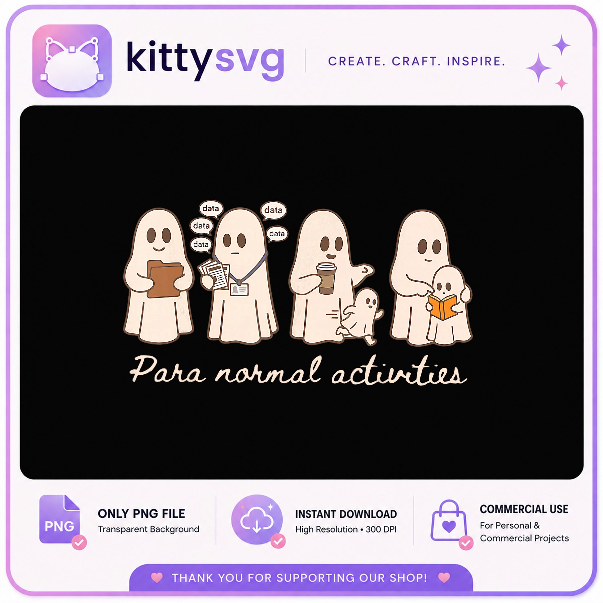 Para Normal Activities Ghost PNG, Funny Halloween Ghost PNG, Spooky Season PNG