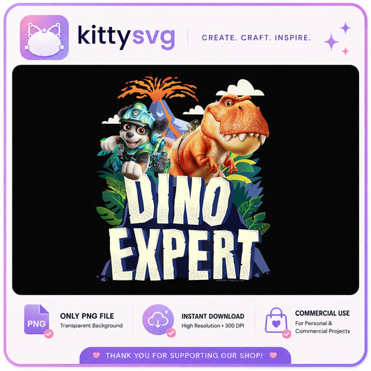 Paw Patrol Rocky Dino Expert PNG, Dinosaur Rescue PNG, Kids PNG