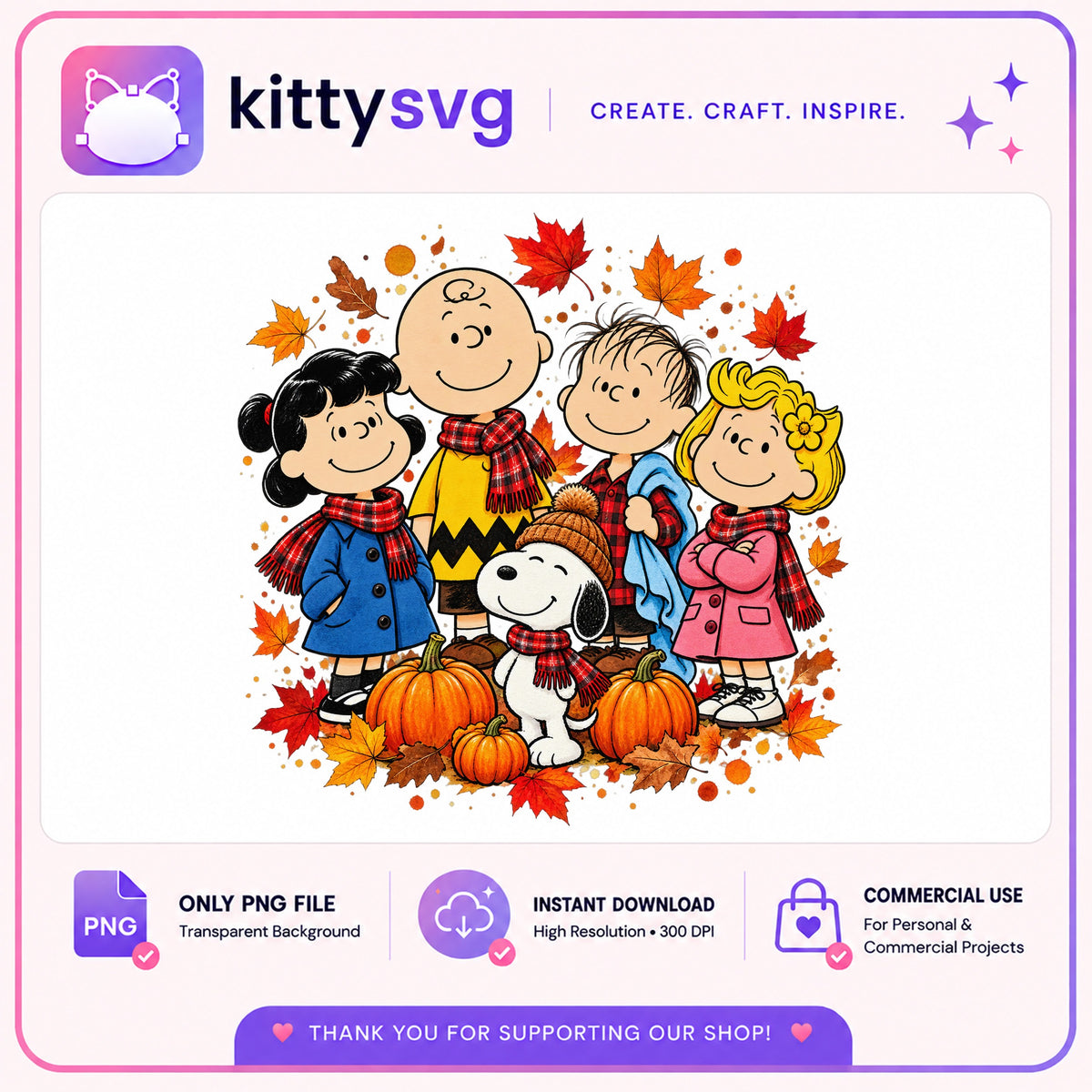 Peanuts Fall PNG, Snoopy Charlie Brown Autumn, Thanksgiving PNG