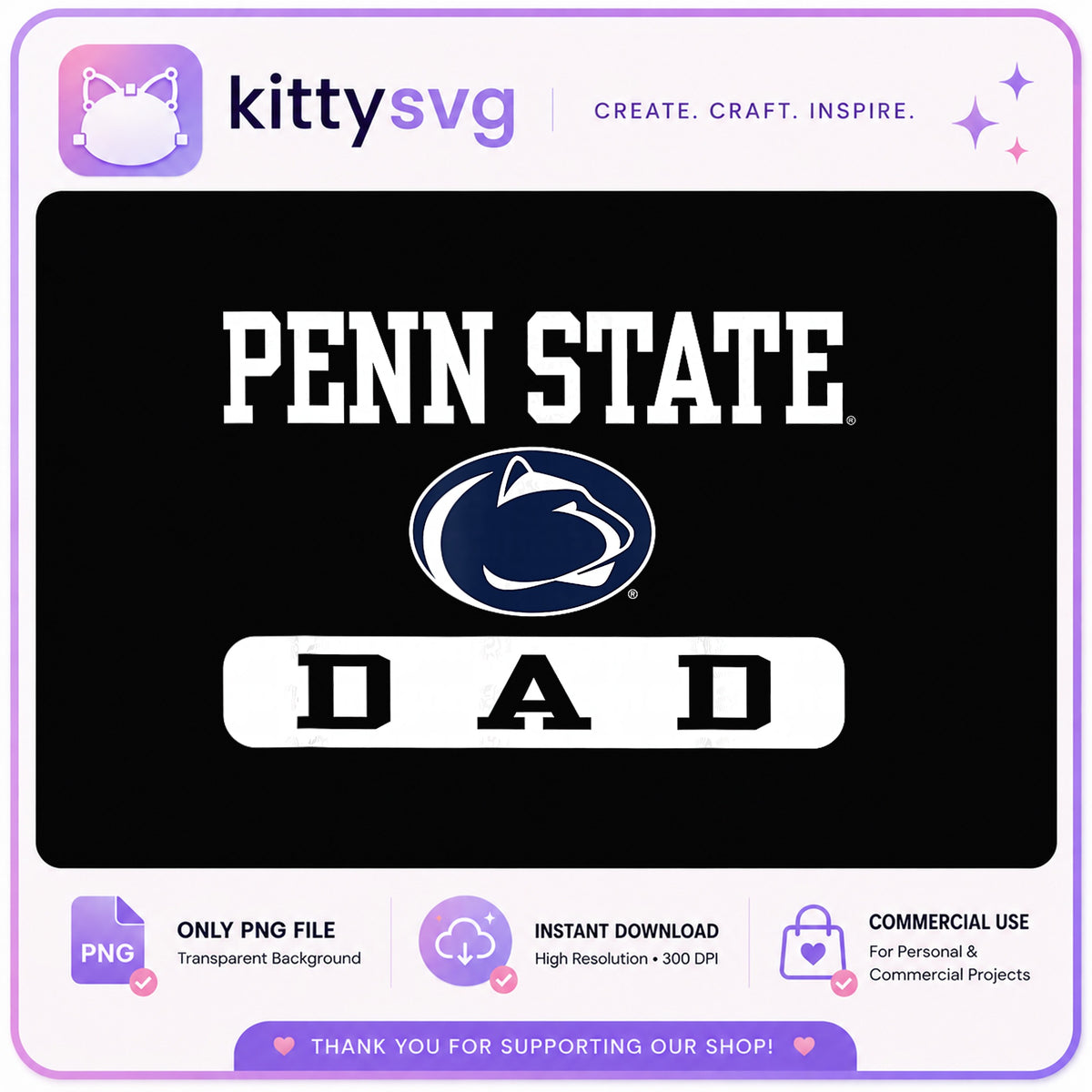 Penn State Dad PNG, Nittany Lions Dad, College Football PNG