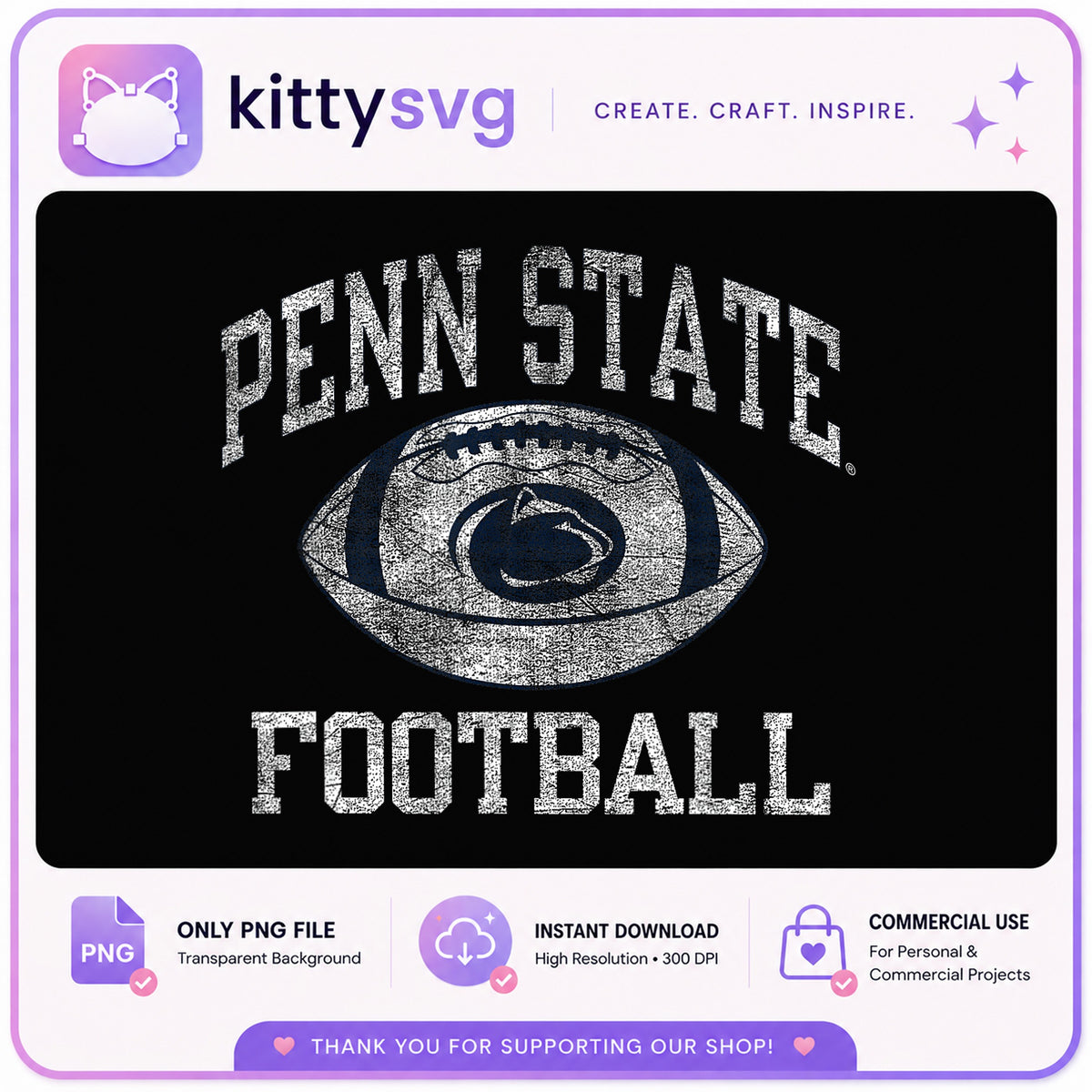 Penn State Football PNG, Nittany Lions Football PNG, College Football PNG